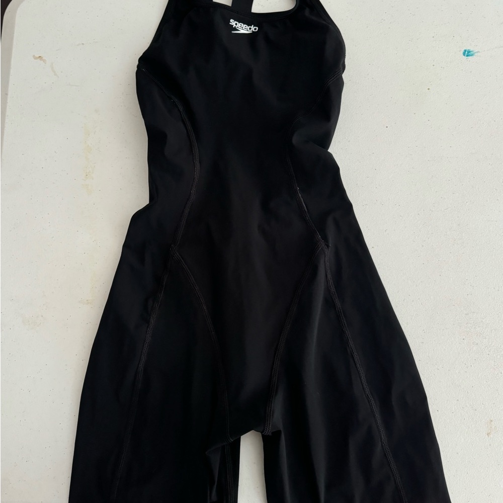 Speedo Tech Suit. Good Condition. Great for Competitive Swim. Black in color.